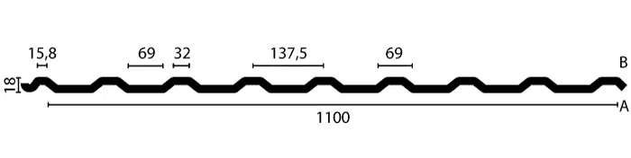 Nordblech-19/137-Querschnitt-Dach