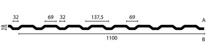 Nordblech-19/137-Querschnitt-Wand