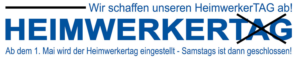 Heimwerkerwoche-Werksverkauf